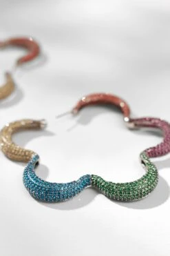 Outhouse Multicolour Floral Hoop Earrings -Inca Sales Store 1607ot1 2 1