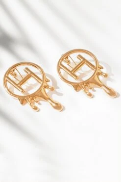 Outhouse Gold Handcrafted Midi Earrings -Inca Sales Store 1607ot19 2 1