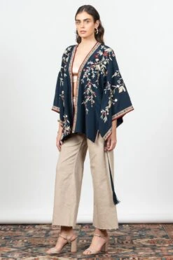 PATINE Scarlett Navy Blue Short Kimono -Inca Sales Store 16083 2