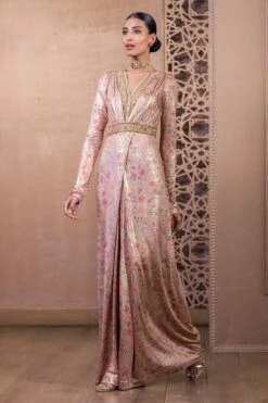 Tarun Tahiliani Blush Floral Printed Jumpsuit -Inca Sales Store 16092023tt07 2