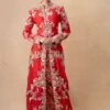 Anamika Khanna Red Floral Embellished Jacket Set -Inca Sales Store 161023ak2 1