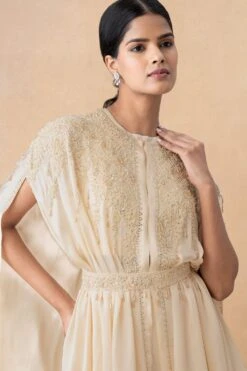 Ahilian Ivory Embellished Cape Set -Inca Sales Store 161023an9 4