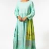 Injiri Cotton Jamdani Blue Fitted Dress -Inca Sales Store 1610inj2 1