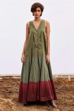 Khara Kapas Serene Green Mul-Cotton Jumpsuit