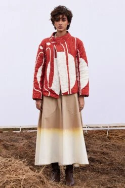 Khara Kapas Redwood Abstract Print Mul-Cotton Jacket