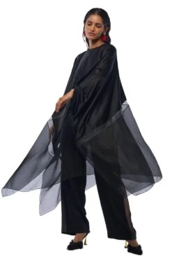 AK-OK By Anamika Khanna Abyssal Black Silk Co-ord Set 8 AK-OK By Anamika Khanna Abyssal Black Silk Co-ord Set -Inca Sales Store 16124akok18 3