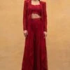 Ritika Mirchandani Red Geometric Hand Embroidered Jacket Set -Inca Sales Store 161rm3 1