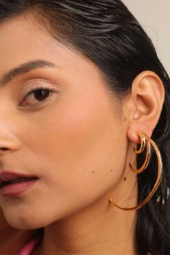 Anatina Gold Concurrent Hoop Earrings -Inca Sales Store 16323ata3 4