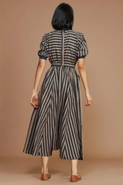Mati Brown Striped Cotton Jumpsuit -Inca Sales Store 163mati2 4
