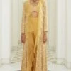 Ridhima Bhasin Sunrise Yellow Lucknowi Embroidered Jacket Set