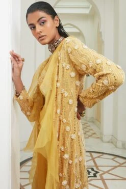 Ridhima Bhasin Sunrise Yellow Lucknowi Embroidered Jacket Set -Inca Sales Store 165rb13 3