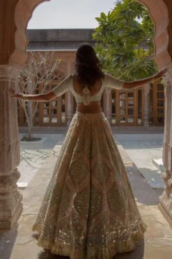 Abhinav Mishra Blue Mirror Embellished Lehenga Set -Inca Sales Store 16623am10 4