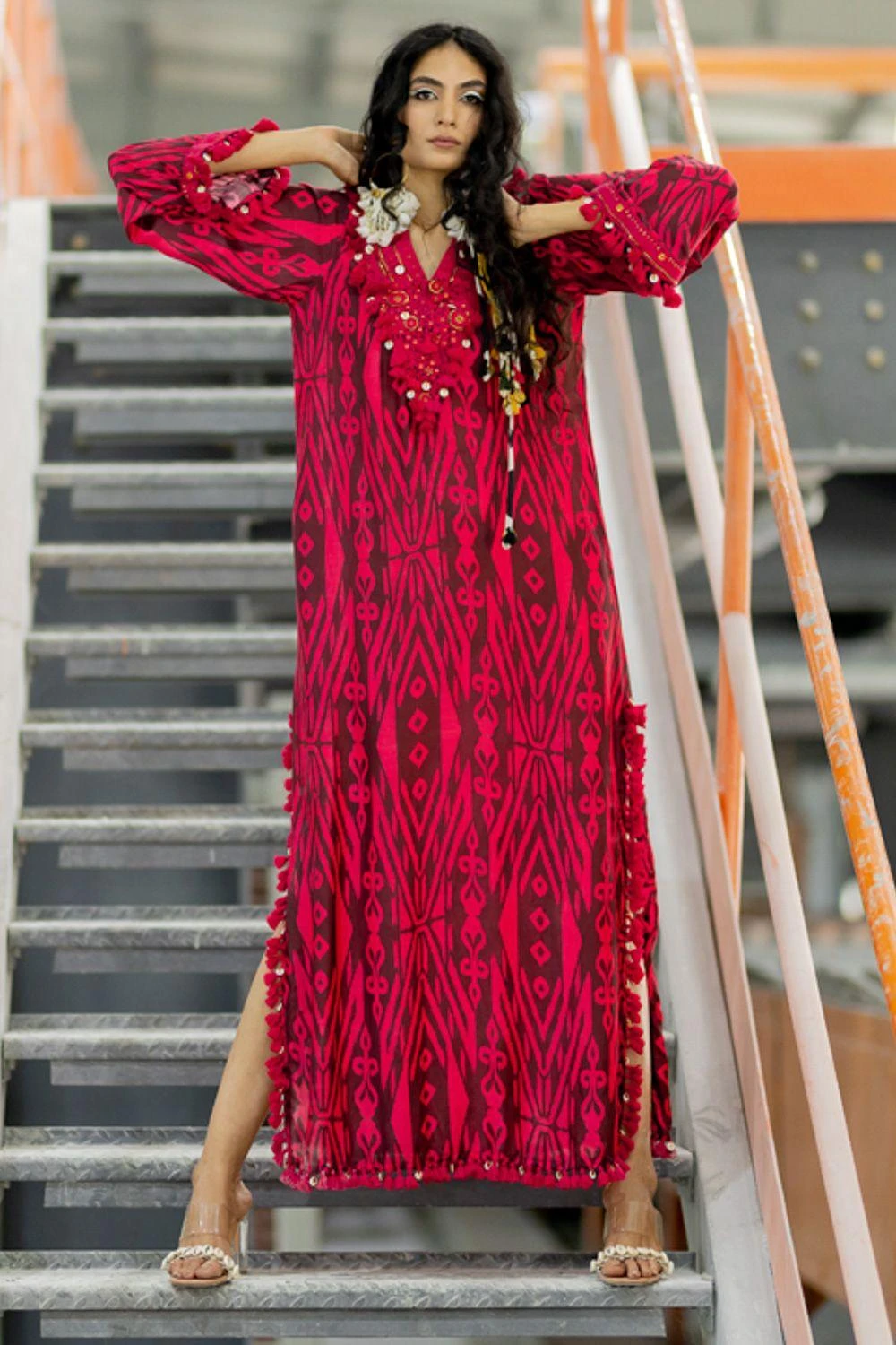 Pooja Keyur Rey Brown Kaftan Dress 4 Pooja Keyur Rey Brown Kaftan Dress - Image 2