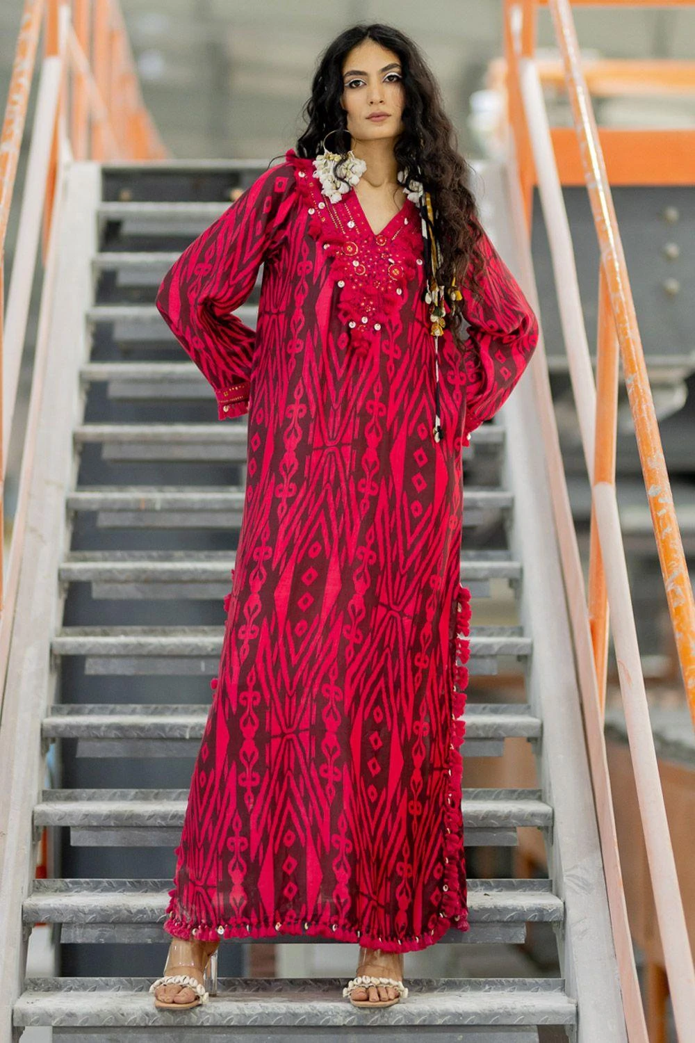 Pooja Keyur Rey Brown Kaftan Dress 5 Pooja Keyur Rey Brown Kaftan Dress - Image 3