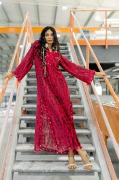 Pooja Keyur Rey Brown Kaftan Dress 9 Pooja Keyur Rey Brown Kaftan Dress -Inca Sales Store 16623pk23 4