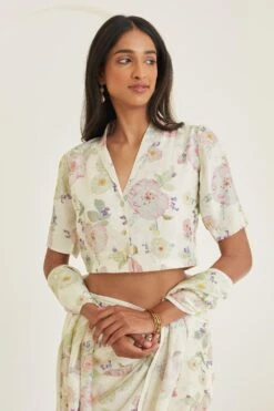 Surmaye Amore Ivory Mulberry Silk Blouse