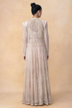 Ritika Mirchandani Pink & Gold Geometric Embellished Jacket Set -Inca Sales Store 16823rm1 5