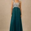 Tarun Tahiliani Teal Embellished Jumpsuit -Inca Sales Store 16923tt1 1