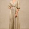 Tarun Tahiliani Oyster Flared Jumpsuit -Inca Sales Store 16923tt15 1