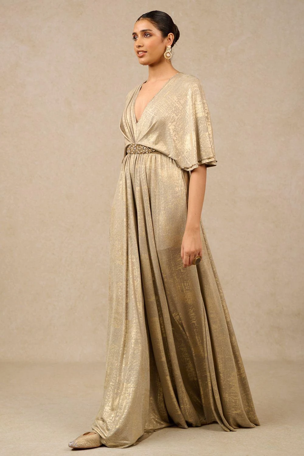 Tarun Tahiliani Oyster Flared Jumpsuit 4 Tarun Tahiliani Oyster Flared Jumpsuit - Image 2
