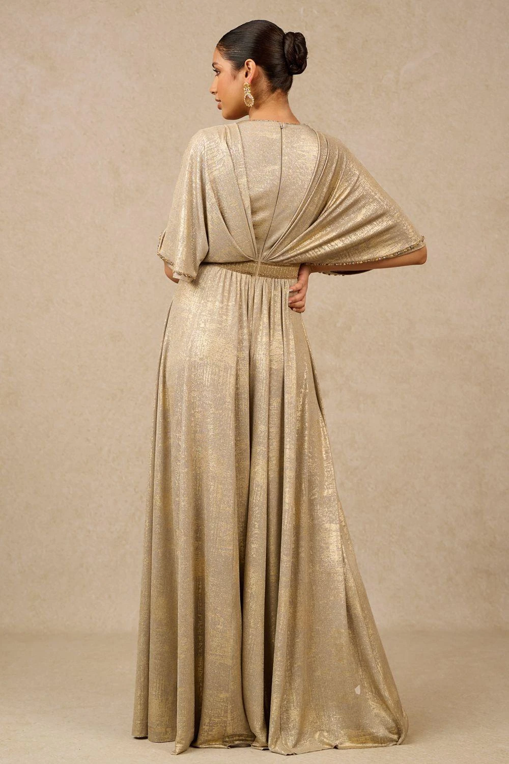 Tarun Tahiliani Oyster Flared Jumpsuit 6 Tarun Tahiliani Oyster Flared Jumpsuit - Image 4