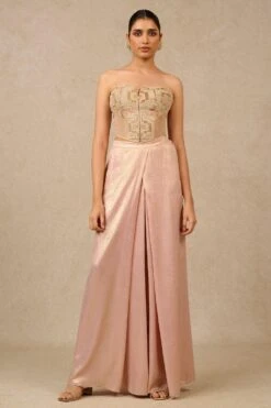 Tarun Tahiliani Blush Sequin Embellished Corset With Pants 7 Tarun Tahiliani Blush Sequin Embellished Corset With Pants -Inca Sales Store 16923tt22 2