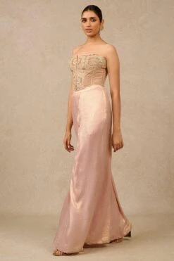 Tarun Tahiliani Blush Sequin Embellished Corset With Pants 8 Tarun Tahiliani Blush Sequin Embellished Corset With Pants -Inca Sales Store 16923tt22 3