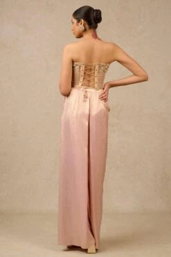 Tarun Tahiliani Blush Sequin Embellished Corset With Pants 9 Tarun Tahiliani Blush Sequin Embellished Corset With Pants -Inca Sales Store 16923tt22 4