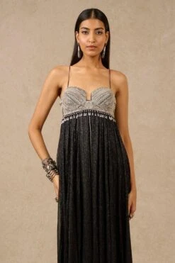 Tarun Tahiliani Black Embellished Gown -Inca Sales Store 16923tt3 3