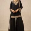 Tarun Tahiliani Black Gara Work Sharara Set 2 Tarun Tahiliani Black Gara Work Sharara Set -Inca Sales Store 16923tt48 1