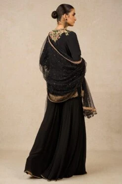 Tarun Tahiliani Black Gara Work Sharara Set -Inca Sales Store 16923tt48 4