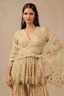 Tarun Tahiliani Mint Embellished Sharara Set -Inca Sales Store 16923tt54 3