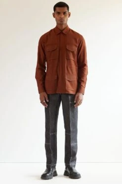 Countrymade Copper Silk Safari Shirt