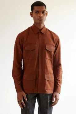 Countrymade Copper Silk Safari Shirt -Inca Sales Store 169cms14 4
