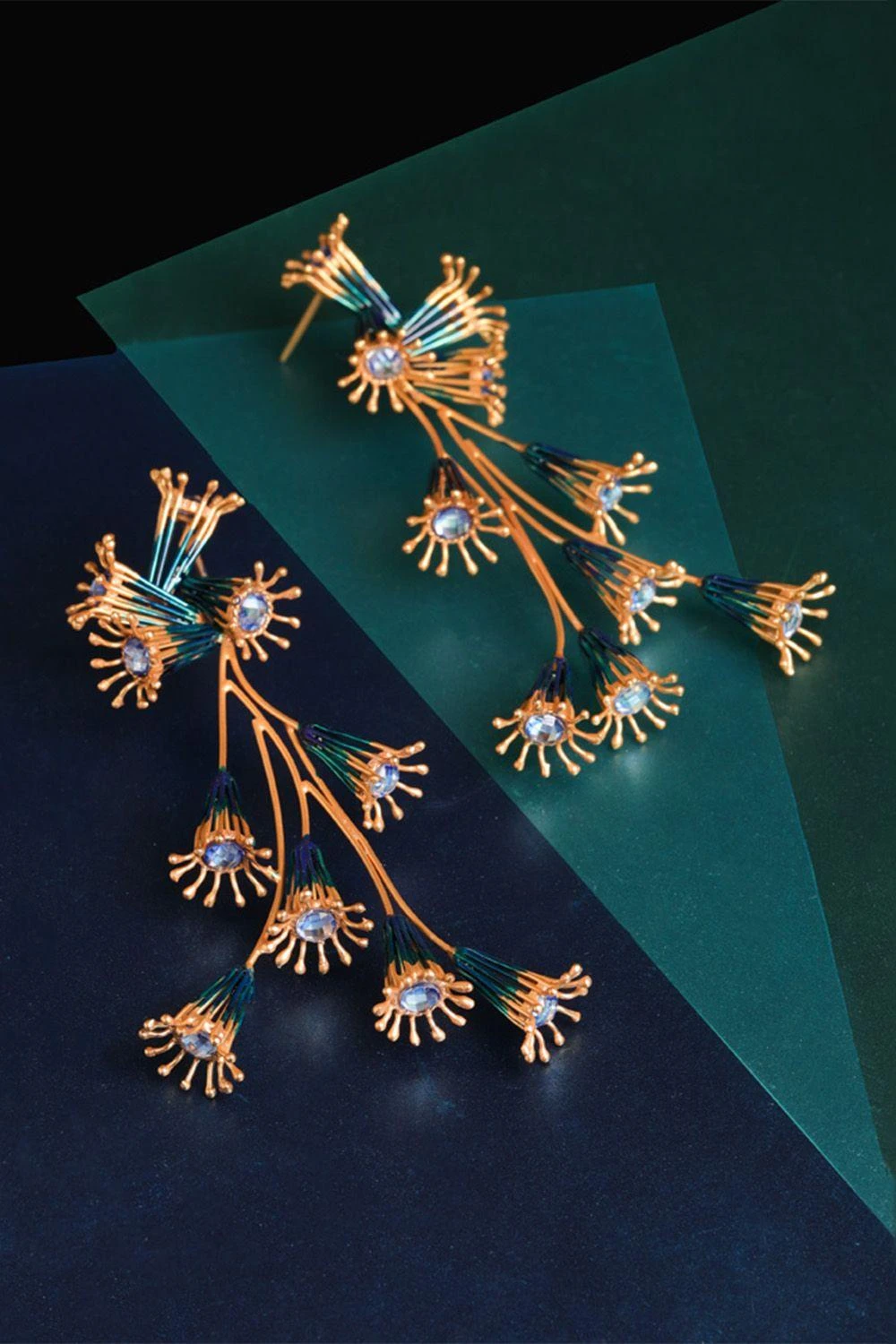 Suhani Pittie Glided Blue Wave Earrings 3 Suhani Pittie Glided Blue Wave Earrings