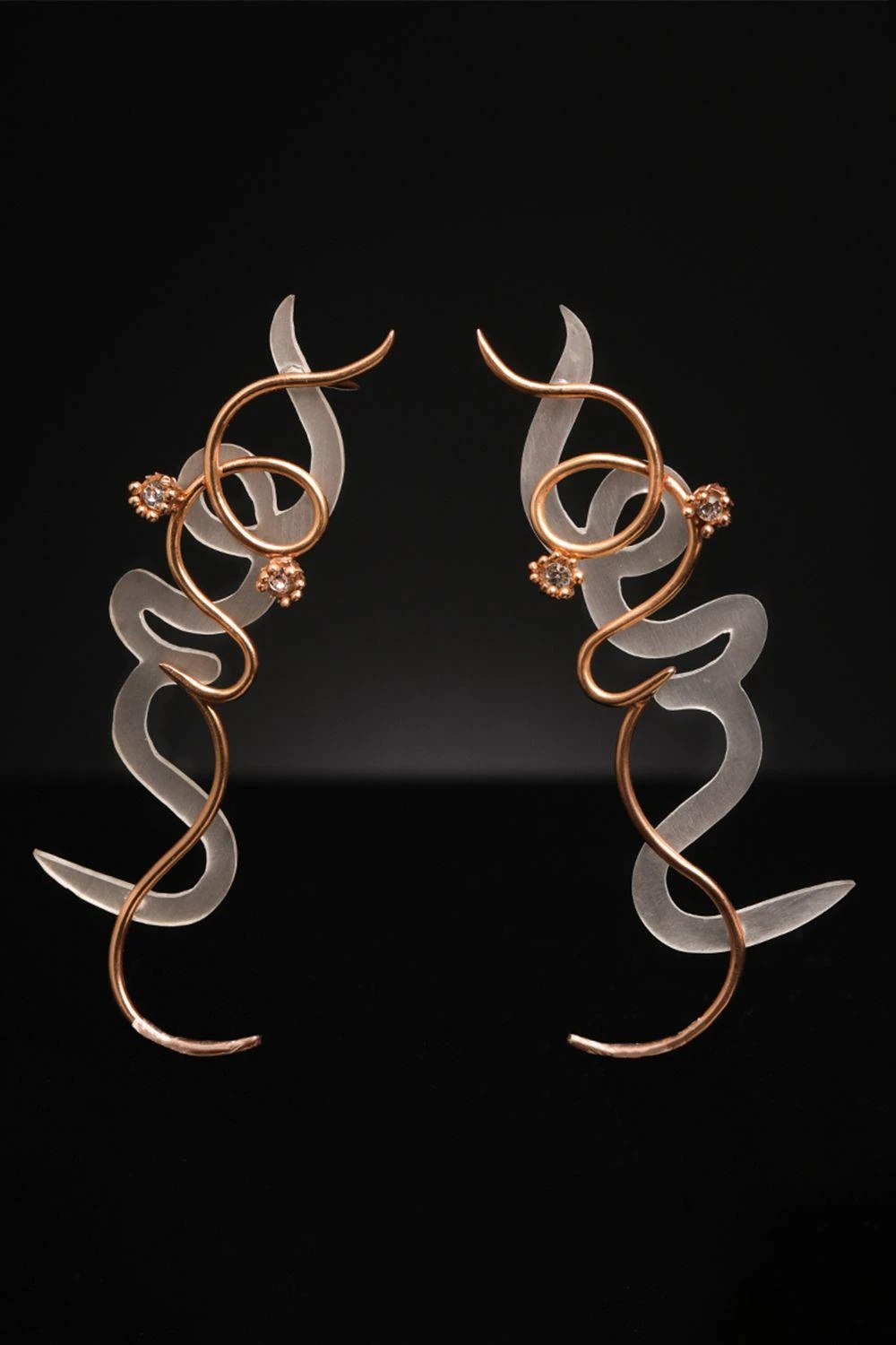 Suhani Pittie Squiggly Wire Gold Earrings 3 Suhani Pittie Squiggly Wire Gold Earrings