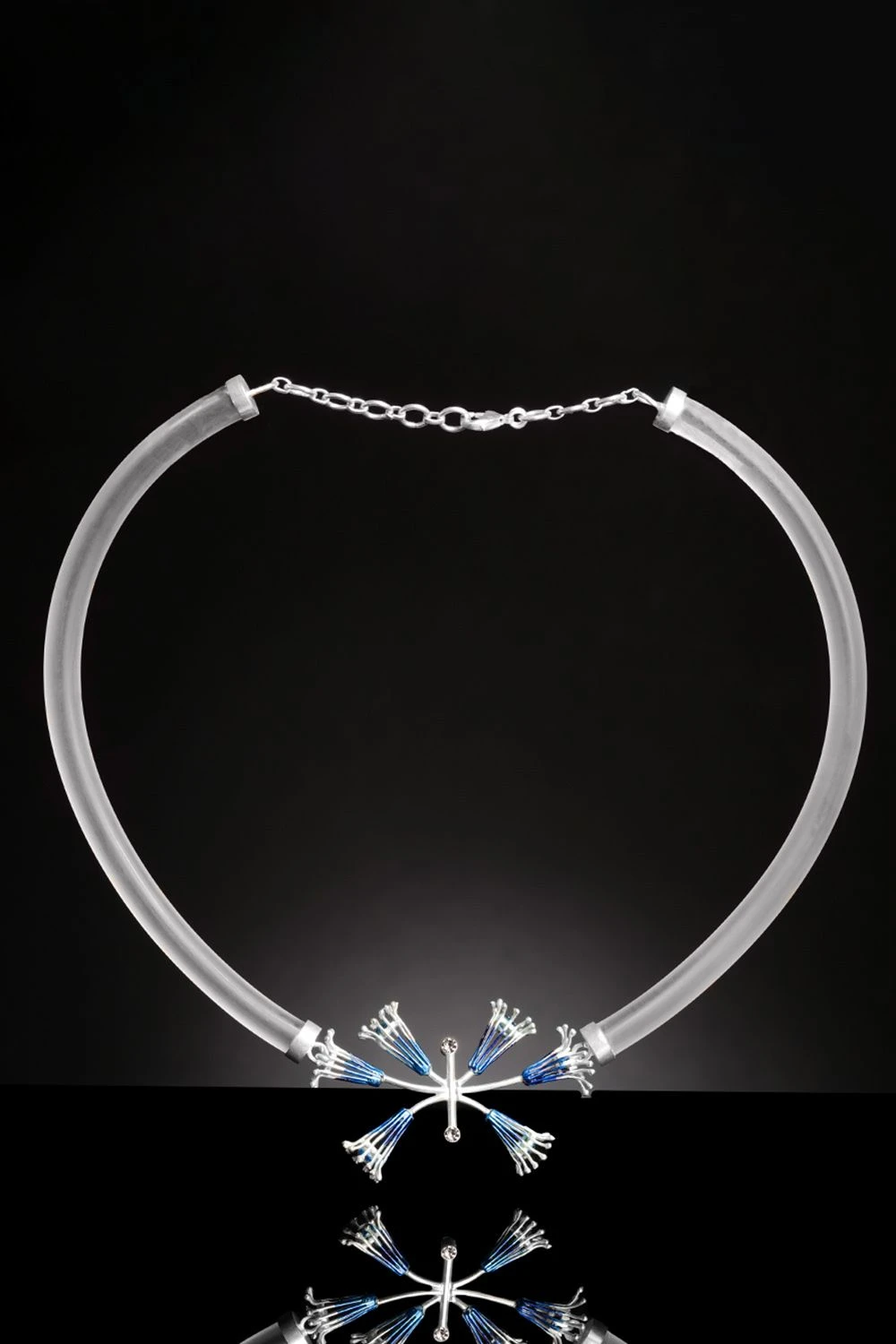 Suhani Pittie Silver Acrylic Necklace 3 Suhani Pittie Silver Acrylic Necklace