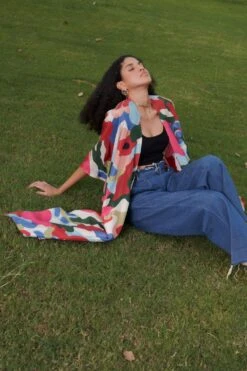 Ode To Odd Last Of Summer Silk Cape -Inca Sales Store 1701od24 5