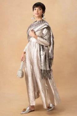 Hemang Agrawal Black & Silver Metallic Dupatta -Inca Sales Store 171023bs19 3