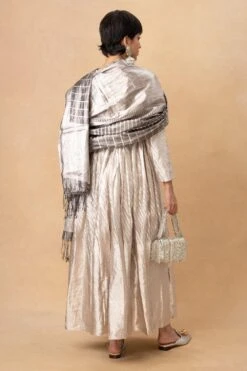 Hemang Agrawal Black & Silver Metallic Dupatta -Inca Sales Store 171023bs19 6