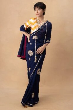 Kshitij Jalori Mustard Striped Blouse -Inca Sales Store 171023bs38 3