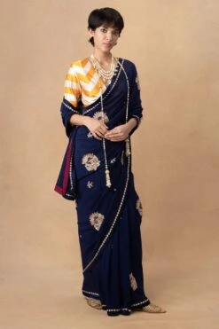 Kshitij Jalori Mustard Striped Blouse -Inca Sales Store 171023bs38 4