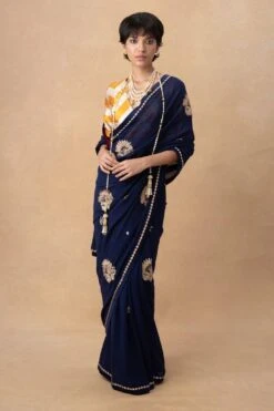 Kshitij Jalori Mustard Striped Blouse -Inca Sales Store 171023bs38 5