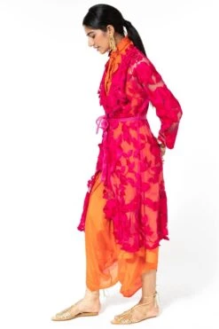 Aikeyah Pink Floral Embroidered Jacket Set -Inca Sales Store 1711aik4 3