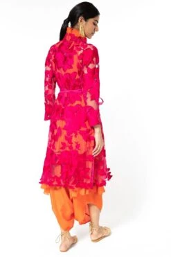 Aikeyah Pink Floral Embroidered Jacket Set -Inca Sales Store 1711aik4 5