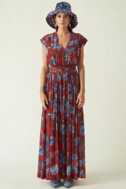 Payal Pratap Red & Navy Bali Printed Jumpsuit