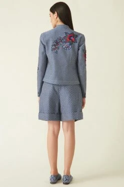 Payal Pratap Navy Sissa Quilted Shorts -Inca Sales Store 1711pp27 5