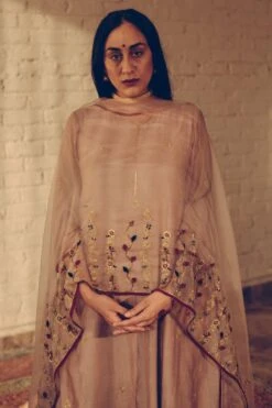 Sarang Kaur Grey Ranjeet Stole -Inca Sales Store 1712sk14 4