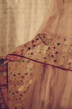 Sarang Kaur Grey Ranjeet Stole -Inca Sales Store 1712sk14 5