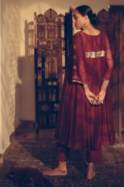 Sarang Kaur Maroon Karuna Stole -Inca Sales Store 1712sk22 6